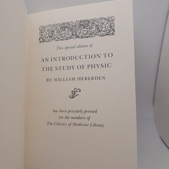 Classics of Medicine Library Introduction to the Study of Physic Heberden - Picture 9 of 9